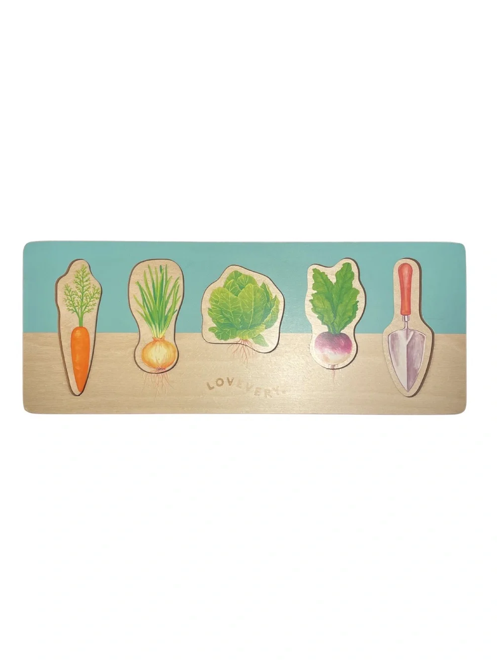 Lovevery Community Garden Wooden Peg Puzzle Montessori Toddler Toy Farm Veggies